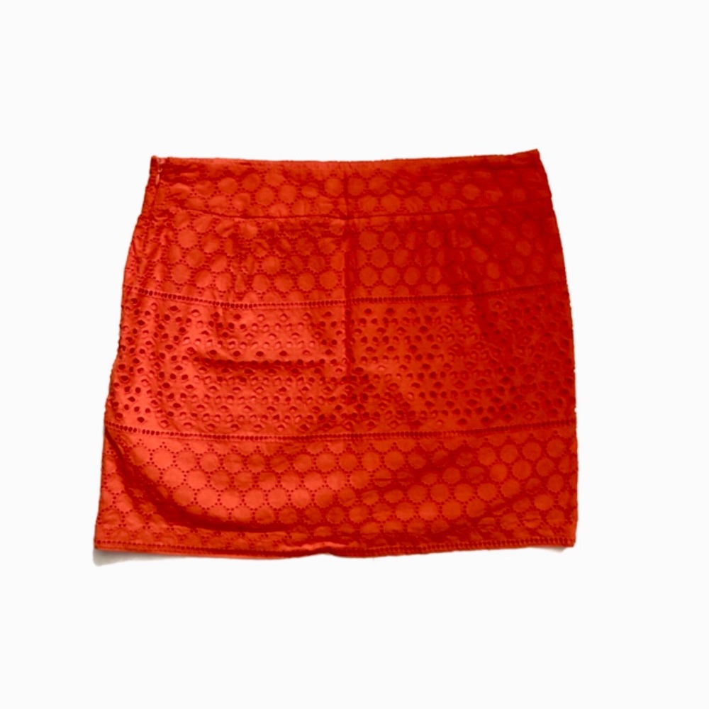 BANANA REPUBLIC | ORANGE EYELET SKIRT | SIZE 12
